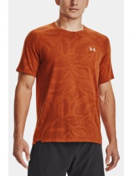 under armour ua streaker jacquard t-shirt orange 100% polyester