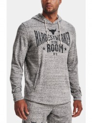 under armour ua project rock terry hoodie sweatshirt white 80% cotton, 20% polyester