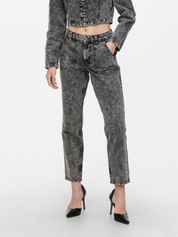 jacqueline de yong drew jeans grey 100% cotton σε προσφορά