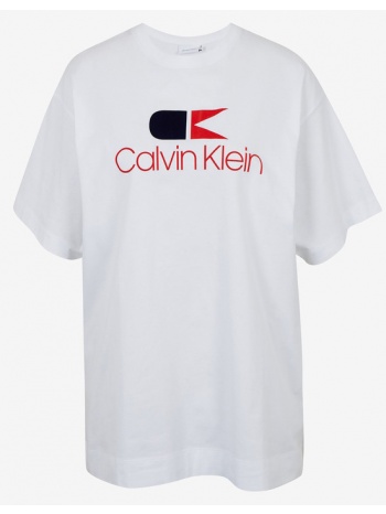 calvin klein jeans vintage logo large t-shirt white σε προσφορά