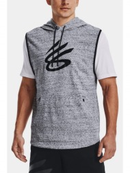 under armour curry sleeveless hoodie sweatshirt grey 80% cotton, 20% polyester