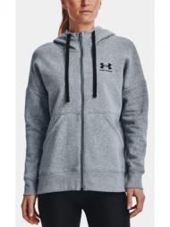under armour rival fleece fz hoodie sweatshirt grey 80% cotton, 20% polyester
