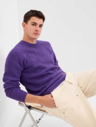 gap sweater violet 60% cotton, 30% nylon, 10% wool