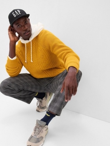gap sweater yellow 60% cotton, 30% nylon, 10% wool σε προσφορά