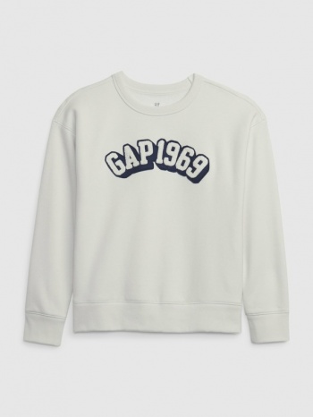 gap kids sweatshirt white 77% cotton, 14% polyester, 9% σε προσφορά