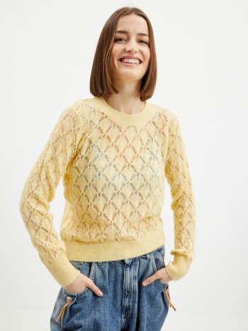 jacqueline de yong letty sweater yellow 65% acrylic, 35% σε προσφορά