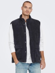 only & sons cash vest blue 88% polyester, 12% nylon