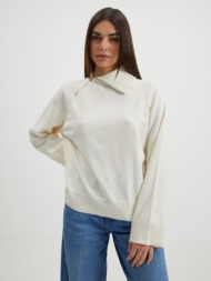 aware by vero moda vivan sweater white 60% recycled polyester, 35% polyamide, 5% wool