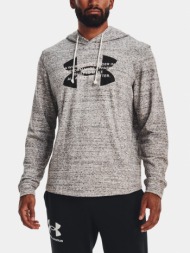 under armour ua rival terry logo sweatshirt grey 80% cotton, 20% polyester