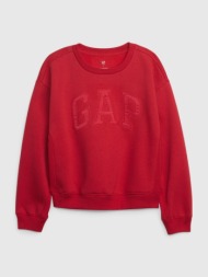 gap kids sweatshirt red 77 % cotton, 23 % recycled polyester