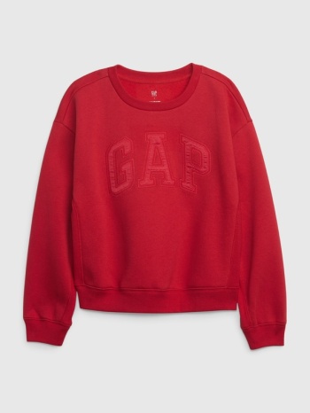 gap kids sweatshirt red 77 % cotton, 23 % recycled polyester σε προσφορά