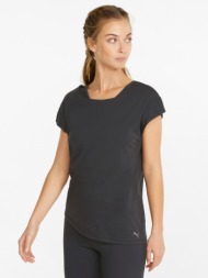 puma studio foundation t-shirt black 50% recycled polyester, 25% cotton, 25% viscose