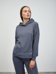 zoot.lab noor sweatshirt grey 35% rayon, 30% cotton, 30% acrylic, 5% elastane