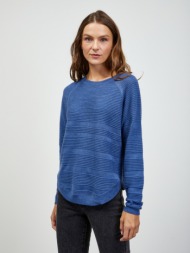 zoot.lab heddie sweater blue 55% recycled polyester, 20% acrylic, 20% nylon, 5% wool
