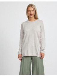 zoot.lab darena sweater grey 95% cotton, 5% suede