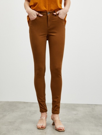 zoot.lab anna 2 trousers brown 75% cotton, 22% rayon, 3% σε προσφορά