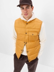 gap vest yellow 100 % recycled polyester