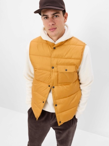 gap vest yellow 100 % recycled polyester σε προσφορά
