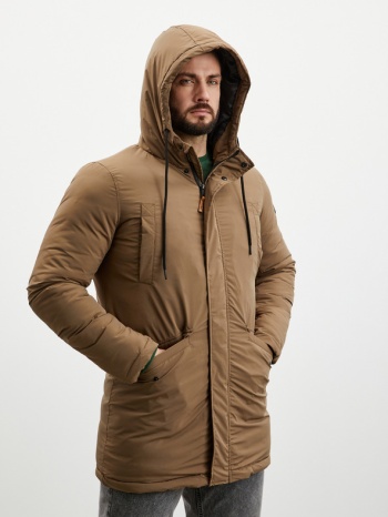 zoot.lab charls coat brown 100% polyester σε προσφορά