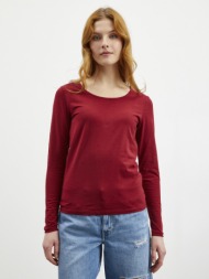zoot.lab mira t-shirt red 71% cotton, 24% viscose, 5% elastane