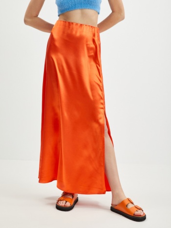 vila ella skirt orange 95% polyester, 5 elastane σε προσφορά