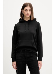 μπλούζα tommy jeans χρώμα: μαύρο, με κουκούλα, dw0dw21963 κύριο υλικό: 80% βαμβάκι, 20% πολυεστέρας
