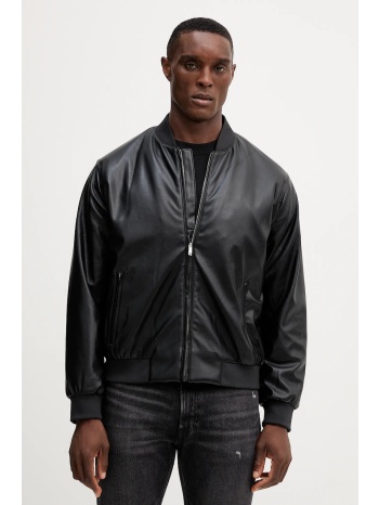 μπουφάν bomber calvin klein jeans χρώμα μαύρο, lv04rc407g