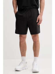 σορτς προπόνησης calvin klein performance ανδρικό, χρώμα: μαύρο, lvgmf5s801 100% ανακυκλωμένος πολυε