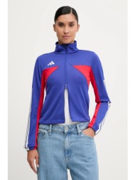 μπλούζα adidas tiro χρώμα: μπλε, jw6814 100% πολυεστέρας