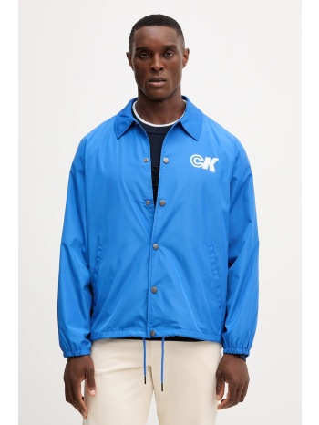 μπουφάν calvin klein jeans χρώμα μπλε, lv04rc515g 100%