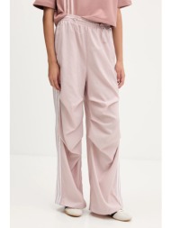 παντελόνι φόρμας adidas originals trackpant χρώμα: ροζ, ke9791 100% πολυεστέρας