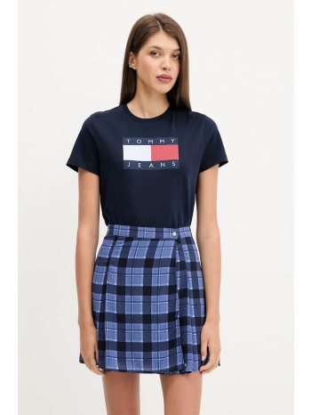 βαμβακερό μπλουζάκι tommy jeans χρώμα ναυτικό μπλε