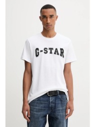 βαμβακερό μπλουζάκι g-star ανδρικό, χρώμα: άσπρο, d26840.c336 100% οργανικό βαμβάκι