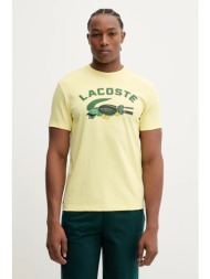 μπλουζάκι lacoste χρώμα: κίτρινο, th4760 υλικό 1: 65% βαμβάκι, 35% πολυεστέρας
υλικό 2: 53% βαμβάκι,