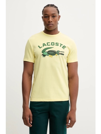 μπλουζάκι lacoste χρώμα κίτρινο, th4760 υλικό 1 65%