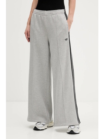 βαμβακερό παντελόνι adidas originals 3-stripes χρώμα γκρι