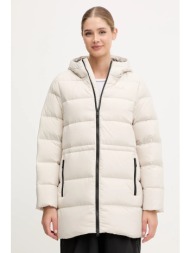 μπουφάν με επένδυση από πούπουλα jack wolfskin frozen palace χρώμα: μπεζ, a65096 κύριο υλικό: 100% α