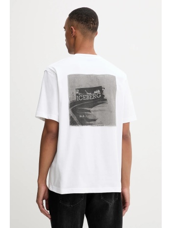 μπλουζάκι iceberg χρώμα άσπρο, f024 6318 κύριο υλικό 95%