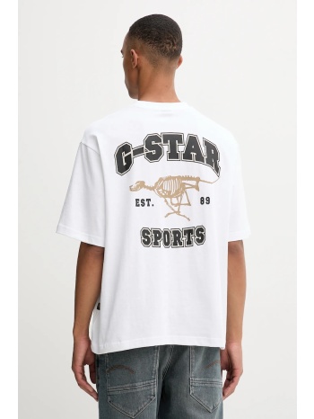 βαμβακερό μπλουζάκι g-star 0 ανδρικό, χρώμα άσπρο