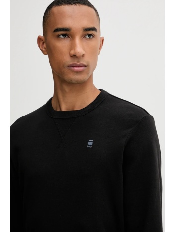 βαμβακερή μπλούζα με μακριά μανίκια g-star χρώμα μαύρο