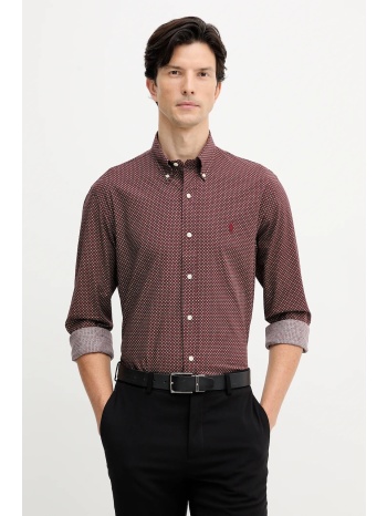 πουκάμισο polo ralph lauren χρώμα καφέ, 710p00520 91%