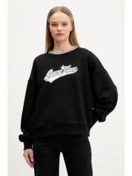 μπλούζα guess jeans χρώμα: μαύρο, w5bq23 kc811 88% βαμβάκι, 12% πολυεστέρας