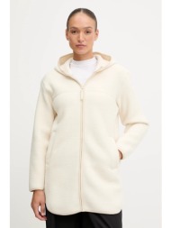 φλις μπουφάν helly hansen maud pile χρώμα: μπεζ, με κουκούλα, 54623 100% ανακυκλωμένος πολυεστέρας