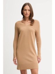 φόρεμα με προσθήκη μαλλιού united colors of benetton χρώμα: πράσινο, 1044dv02c 80% μαλλί, 20% πολυαμ