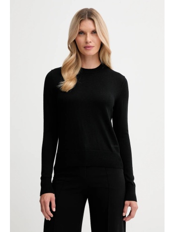 πουλόβερ με προσθήκη μαλλιού calvin klein χρώμα μαύρο