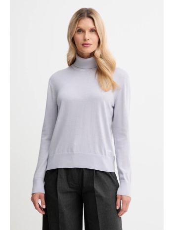 πουλόβερ με προσθήκη μαλλιού calvin klein χρώμα μοβ