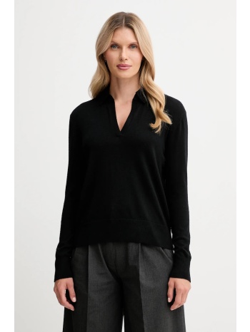 πουλόβερ με προσθήκη μαλλιού calvin klein χρώμα μαύρο