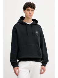 μπλούζα rag & bone χρώμα: μαύρο, με κουκούλα, rf7025ft2gm κύριο υλικό: 78% βαμβάκι, 22% πολυεστέρας
