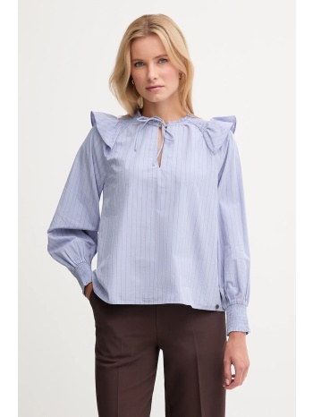 βαμβακερή μπλούζα pepe jeans γυναικεία, χρώμα μπλε