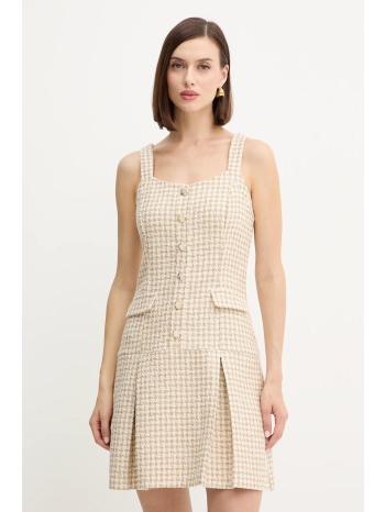 φόρεμα morgan χρώμα μπεζ, raven.f κύριο υλικό 67%